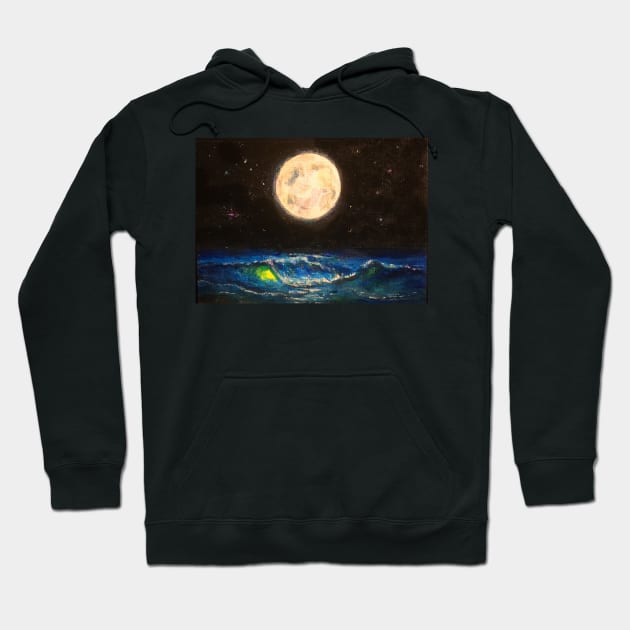 low moon tide Hoodie by gforall